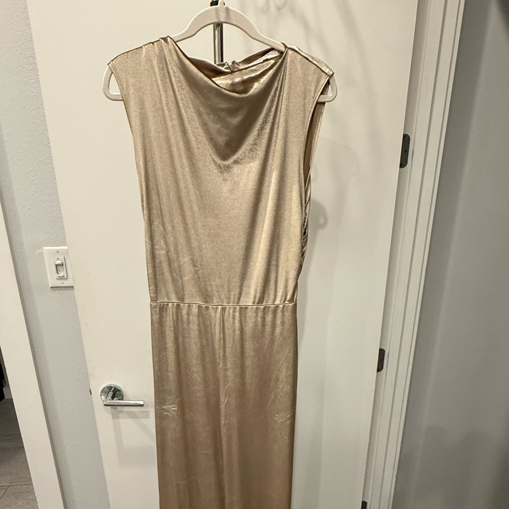 Wayf Shimmering Gold Jumpsuit